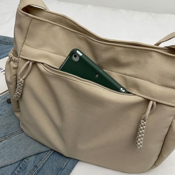 Canvas Crossbody Bag for Women Large Capacity Travel Daily Use Purse - Picture 7 of 7